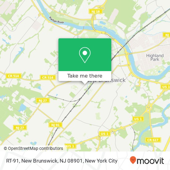 RT-91, New Brunswick, NJ 08901 map