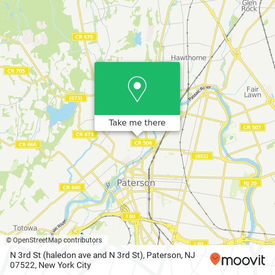 N 3rd St (haledon ave and N 3rd St), Paterson, NJ 07522 map