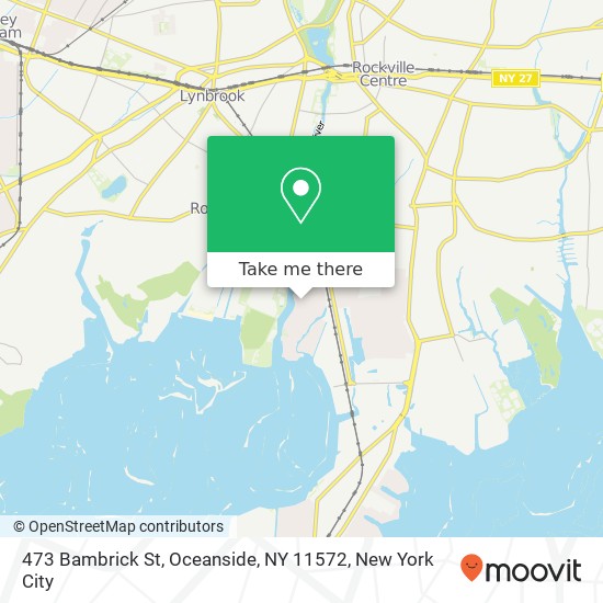 Mapa de 473 Bambrick St, Oceanside, NY 11572