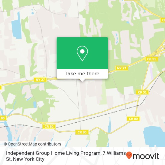 Mapa de Independent Group Home Living Program, 7 Williams St