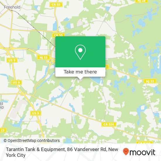 Tarantin Tank & Equipment, 86 Vanderveer Rd map