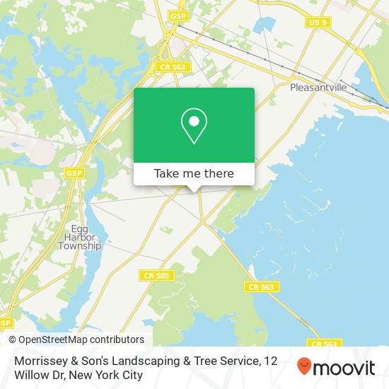 Morrissey & Son's Landscaping & Tree Service, 12 Willow Dr map