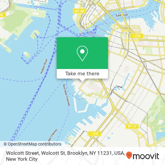 Wolcott Street, Wolcott St, Brooklyn, NY 11231, USA map