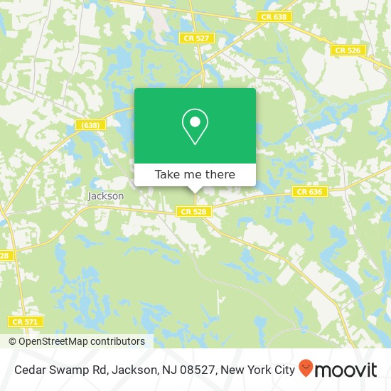 Mapa de Cedar Swamp Rd, Jackson, NJ 08527