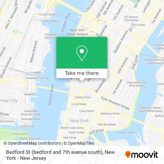 Bedford St (bedford and 7th avenue south) map