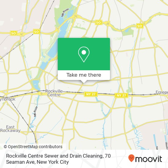 Mapa de Rockville Centre Sewer and Drain Cleaning, 70 Seaman Ave