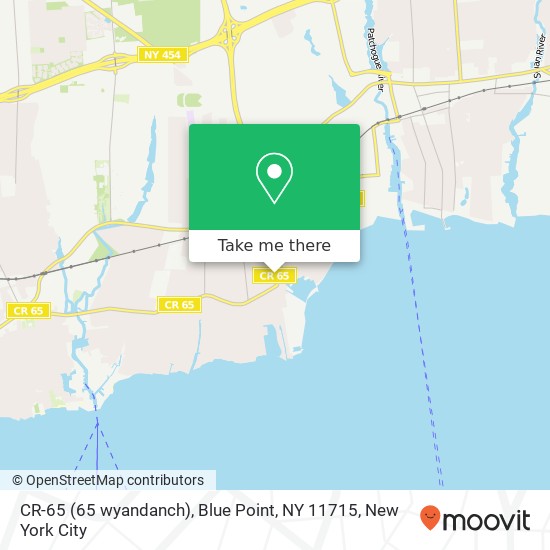 Mapa de CR-65 (65 wyandanch), Blue Point, NY 11715