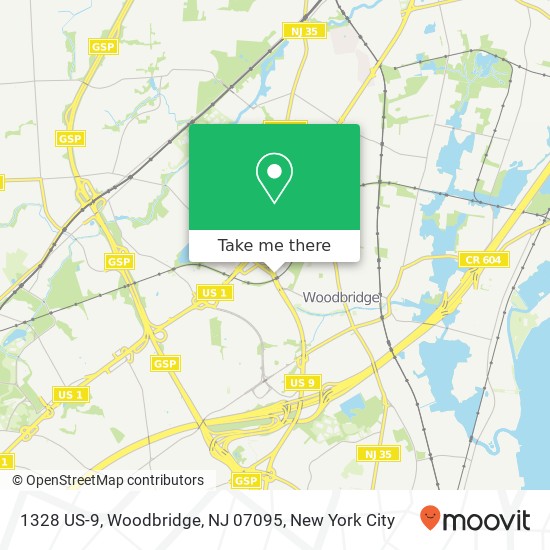 Mapa de 1328 US-9, Woodbridge, NJ 07095