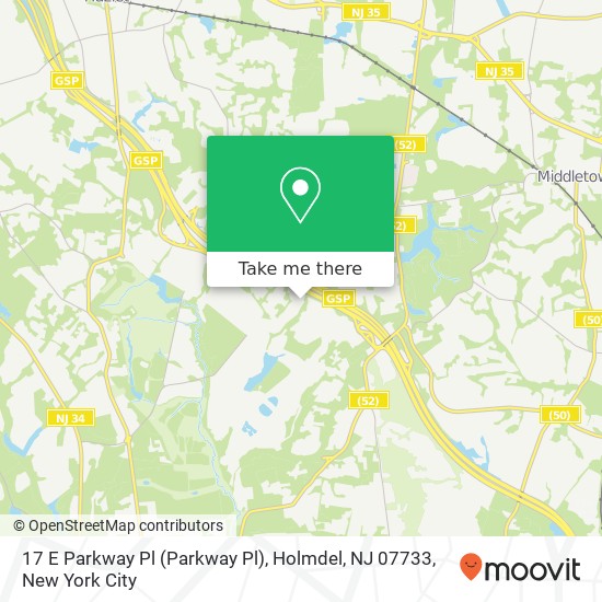 17 E Parkway Pl (Parkway Pl), Holmdel, NJ 07733 map