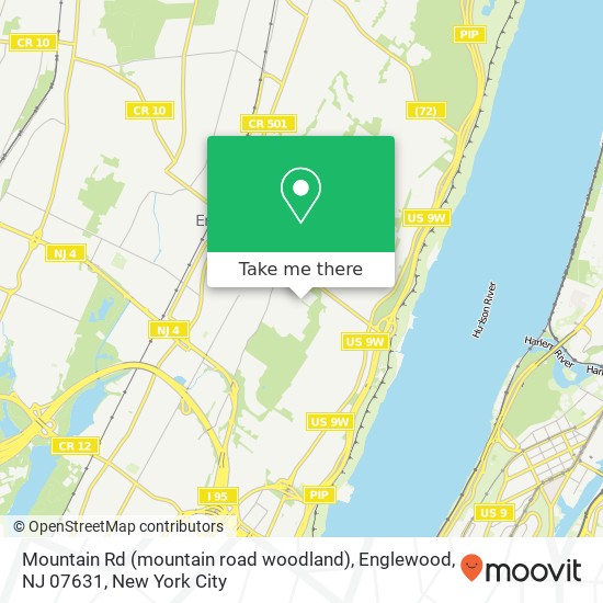 Mapa de Mountain Rd (mountain road woodland), Englewood, NJ 07631