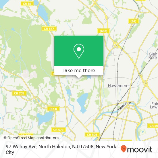 Mapa de 97 Walray Ave, North Haledon, NJ 07508