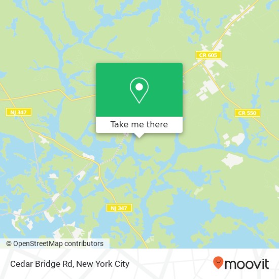 Mapa de Cedar Bridge Rd, Woodbine, NJ 08270