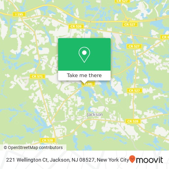 Mapa de 221 Wellington Ct, Jackson, NJ 08527
