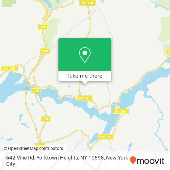 Mapa de 642 Vine Rd, Yorktown Heights, NY 10598
