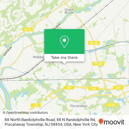 88 North Randolphville Road, 88 N Randolphville Rd, Piscataway Township, NJ 08854, USA map