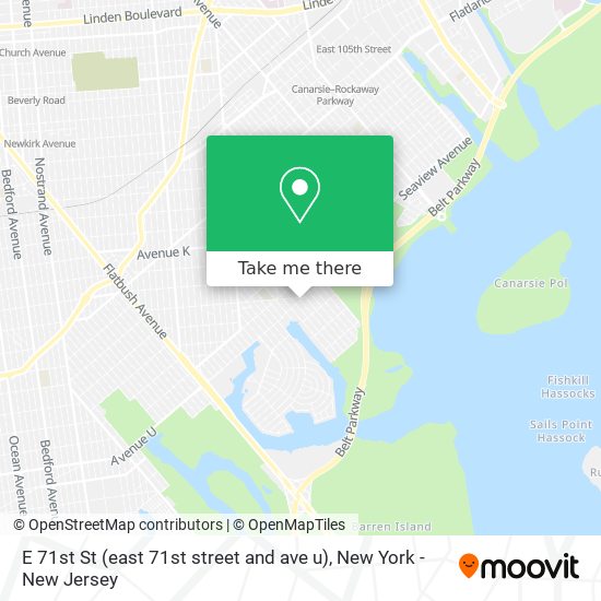 E 71st St (east 71st street and ave u) map