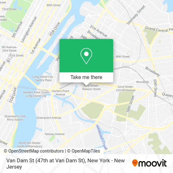 Van Dam St (47th at Van Dam St) map