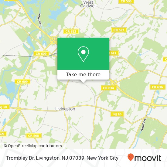 Trombley Dr, Livingston, NJ 07039 map