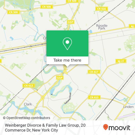 Weinberger Divorce & Family Law Group, 20 Commerce Dr map