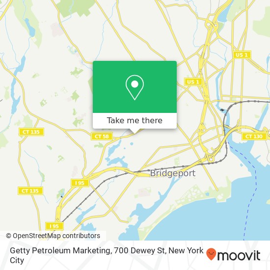 Getty Petroleum Marketing, 700 Dewey St map