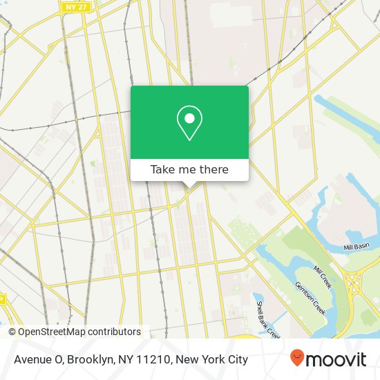 Mapa de Avenue O, Brooklyn, NY 11210