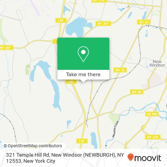 Mapa de 321 Temple Hill Rd, New Windsor (NEWBURGH), NY 12553