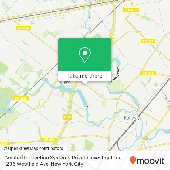 Vested Protection Systems Private Investigators, 206 Westfield Ave map