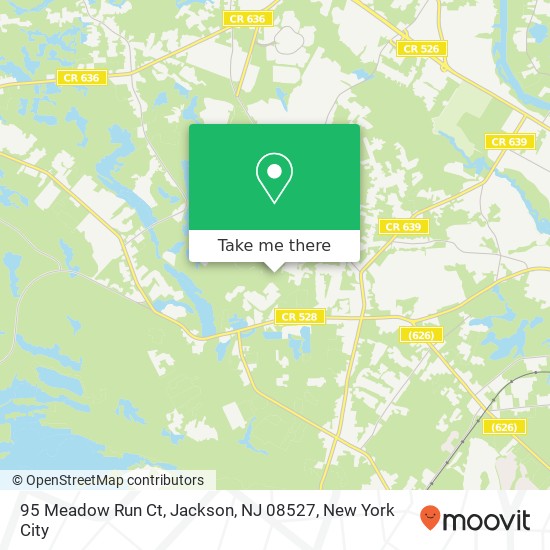Mapa de 95 Meadow Run Ct, Jackson, NJ 08527