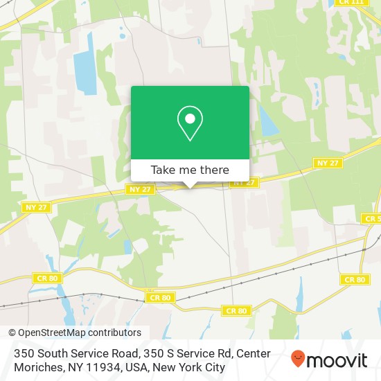 350 South Service Road, 350 S Service Rd, Center Moriches, NY 11934, USA map