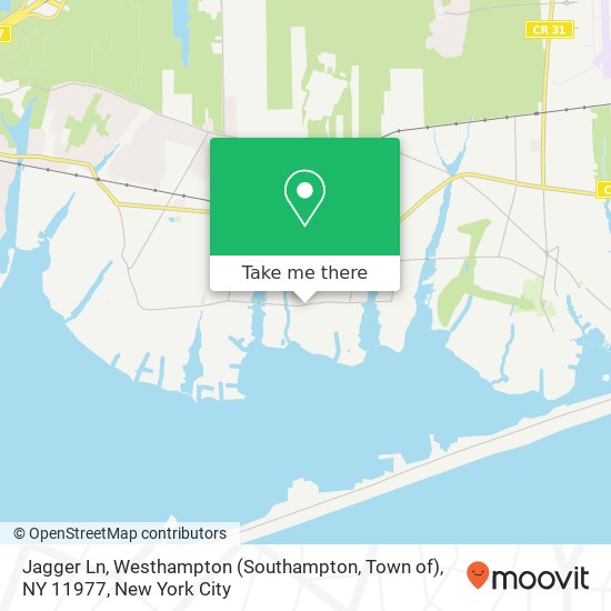 Mapa de Jagger Ln, Westhampton (Southampton, Town of), NY 11977