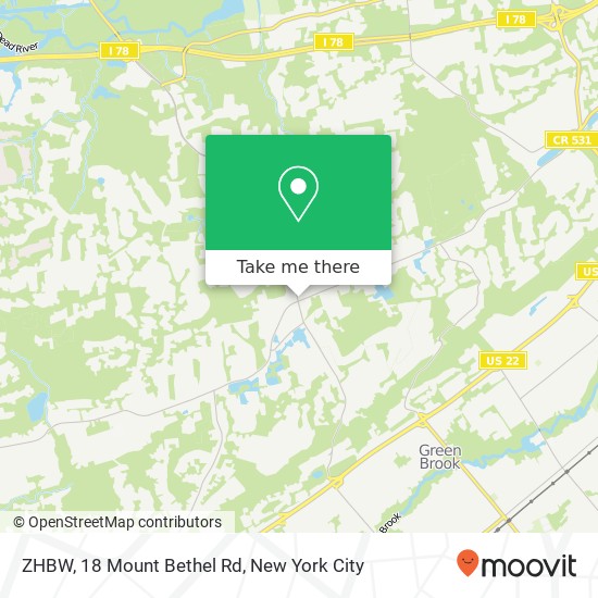 Mapa de ZHBW, 18 Mount Bethel Rd