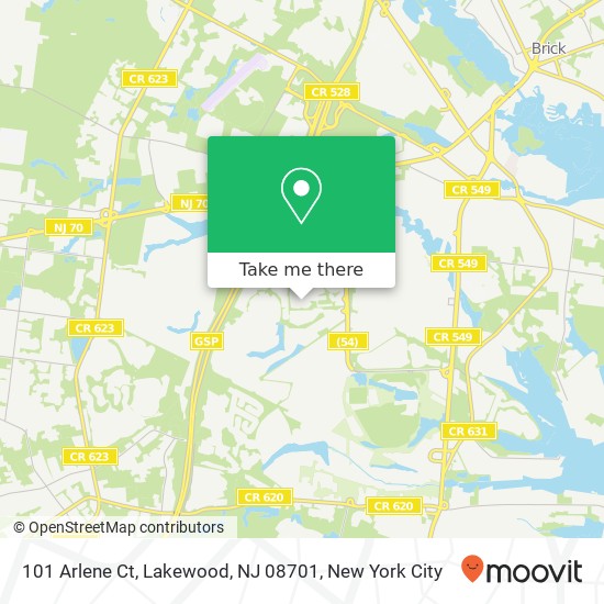 101 Arlene Ct, Lakewood, NJ 08701 map