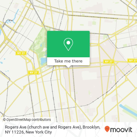 Rogers Ave (church ave and Rogers Ave), Brooklyn, NY 11226 map