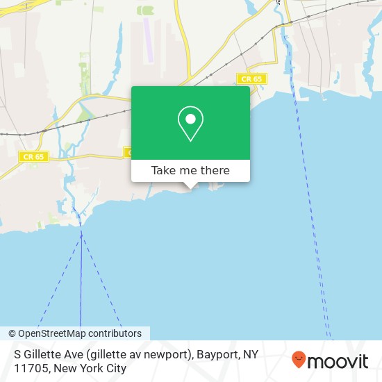 Mapa de S Gillette Ave (gillette av newport), Bayport, NY 11705