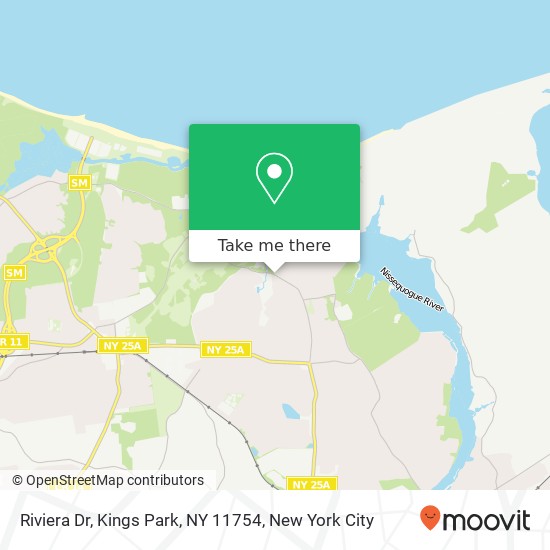 Mapa de Riviera Dr, Kings Park, NY 11754