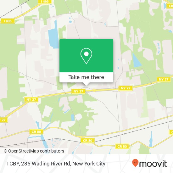 Mapa de TCBY, 285 Wading River Rd