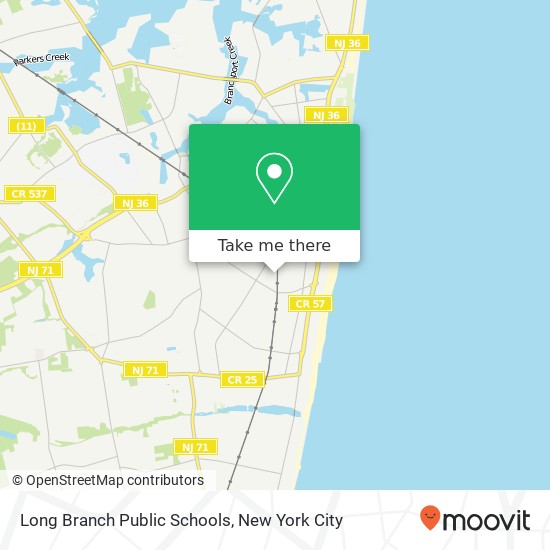 Mapa de Long Branch Public Schools, Long Branch Public Schools, Long Branch, NJ 07740, USA