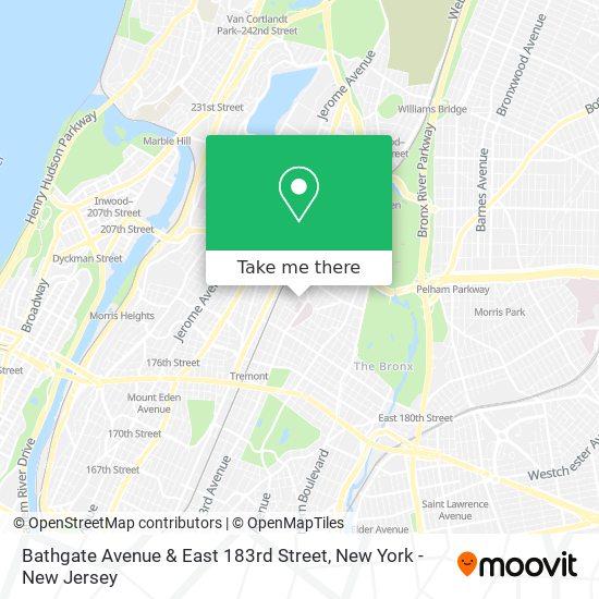 Bathgate Avenue & East 183rd Street map