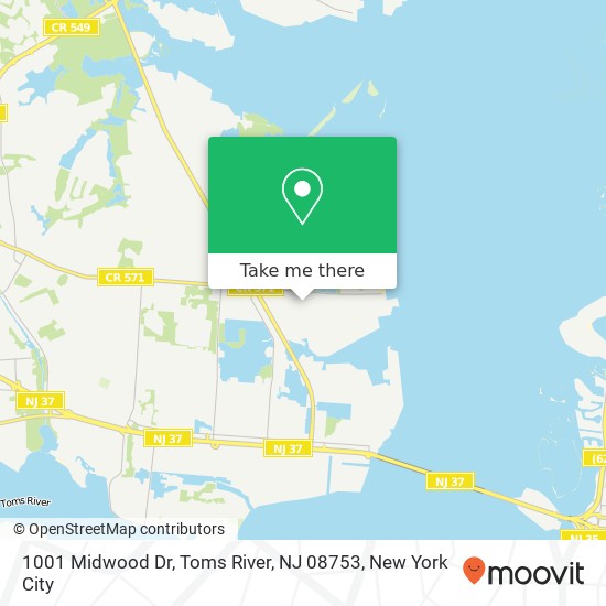 1001 Midwood Dr, Toms River, NJ 08753 map