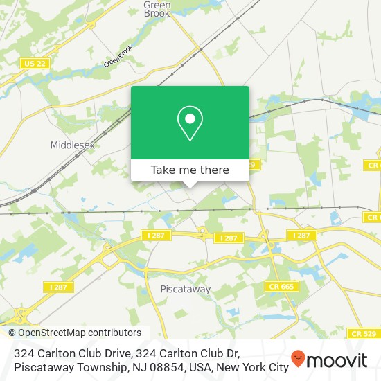 324 Carlton Club Drive, 324 Carlton Club Dr, Piscataway Township, NJ 08854, USA map