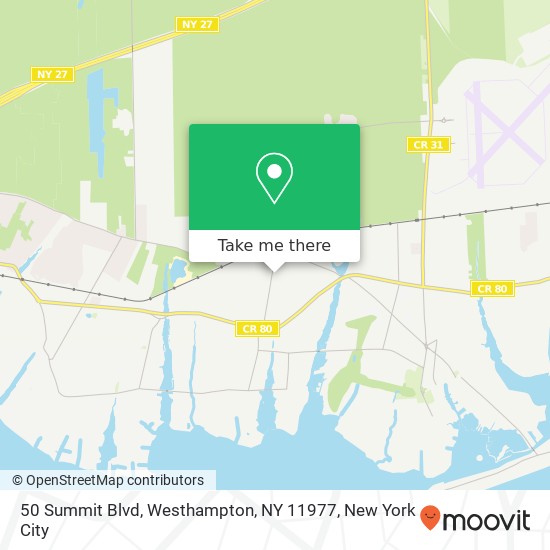 Mapa de 50 Summit Blvd, Westhampton, NY 11977