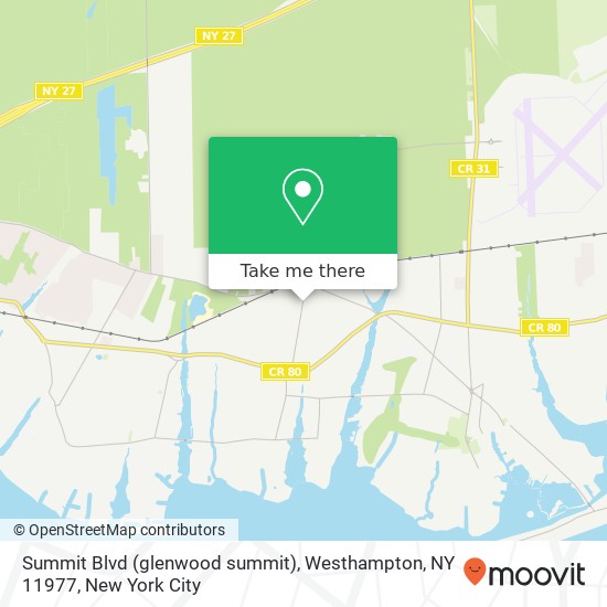 Mapa de Summit Blvd (glenwood summit), Westhampton, NY 11977