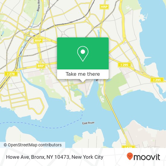 Howe Ave, Bronx, NY 10473 map