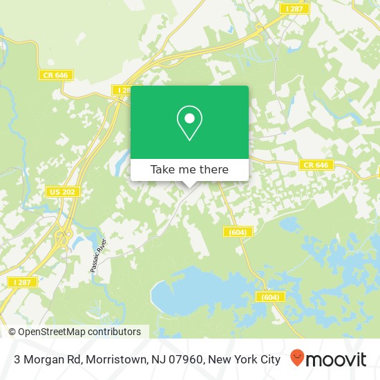 Mapa de 3 Morgan Rd, Morristown, NJ 07960