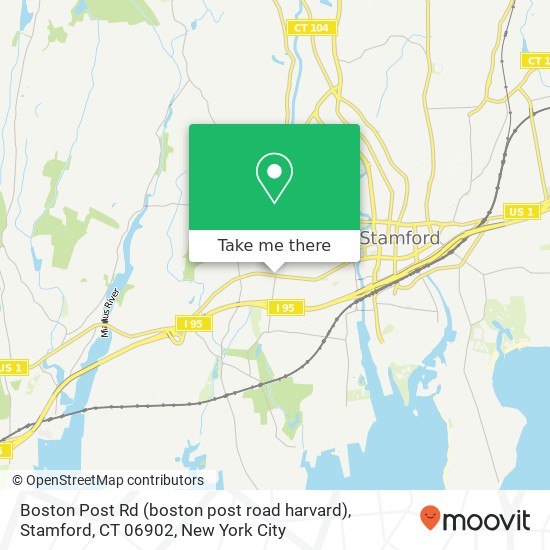 Mapa de Boston Post Rd (boston post road harvard), Stamford, CT 06902