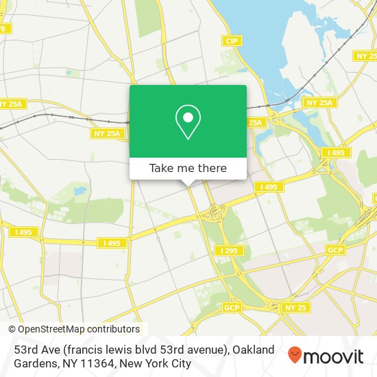 Mapa de 53rd Ave (francis lewis blvd 53rd avenue), Oakland Gardens, NY 11364