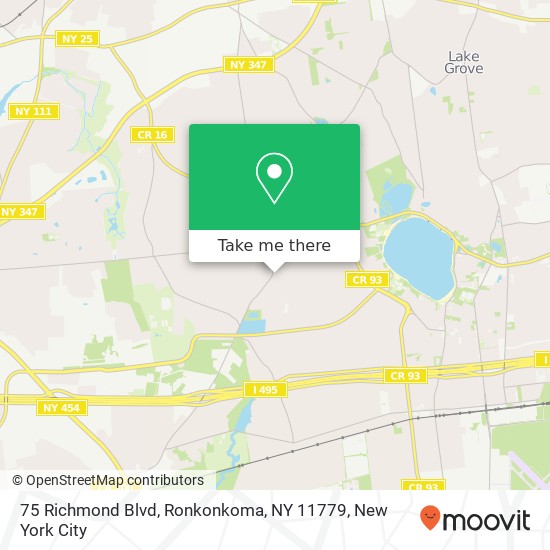 75 Richmond Blvd, Ronkonkoma, NY 11779 map