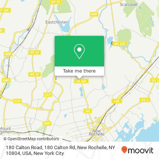 Mapa de 180 Calton Road, 180 Calton Rd, New Rochelle, NY 10804, USA