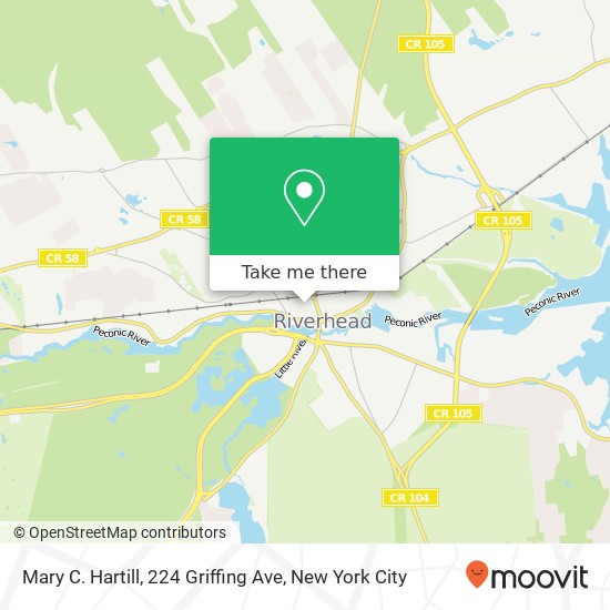 Mapa de Mary C. Hartill, 224 Griffing Ave