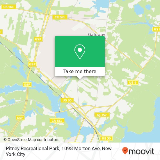 Mapa de Pitney Recreational Park, 1098 Morton Ave